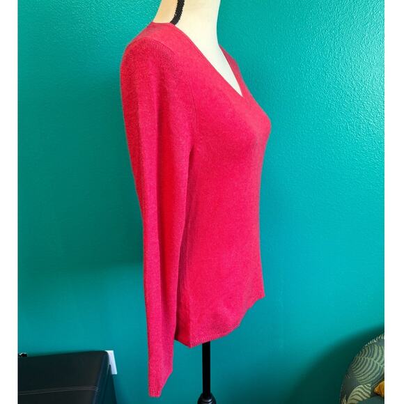 Adrienne Vittadini 2-Ply 100% Cashmere V-Neck Sweater Women's Medium - Picture 7 of 9